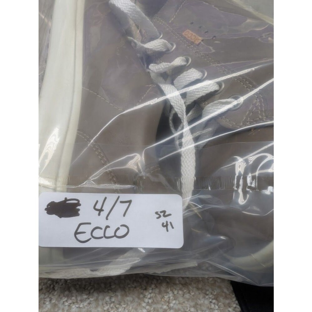 Ecco Casual Sneakers Womens Size 10.5 Mocha Casual Low Top Shoes Lace Up - Picture 15 of 15